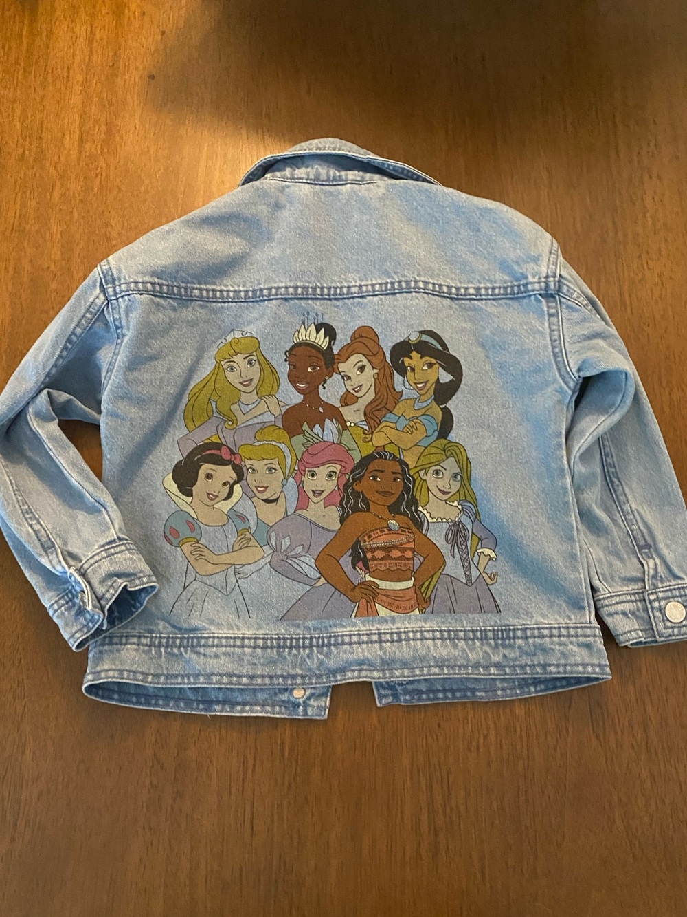 Girls Disney Light Wash Denim Jacket with " Denim Jacket with "Be Kind"